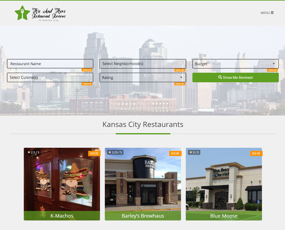 His and Hers Restaurant Reviews